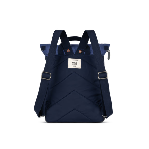 Roka London Canfield Roll Top Backpack In Indigo Tonal