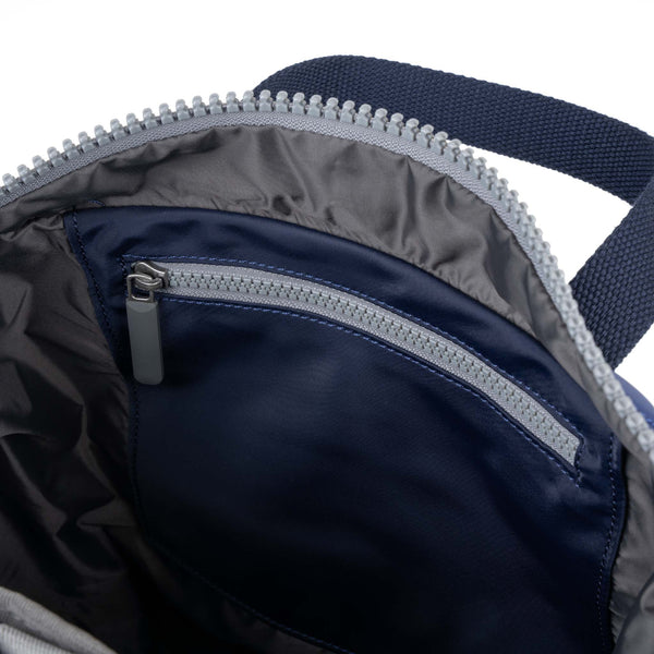 Roka London Canfield Roll Top Backpack In Indigo Tonal