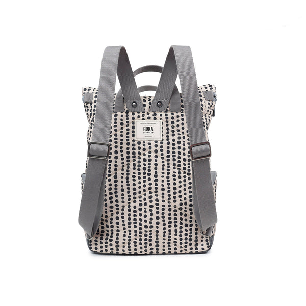 Roka London Canfield Roll Top Backpack In Linear Dot