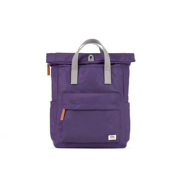 roka london Canfield Roll Top Backpack in Majestic Purple