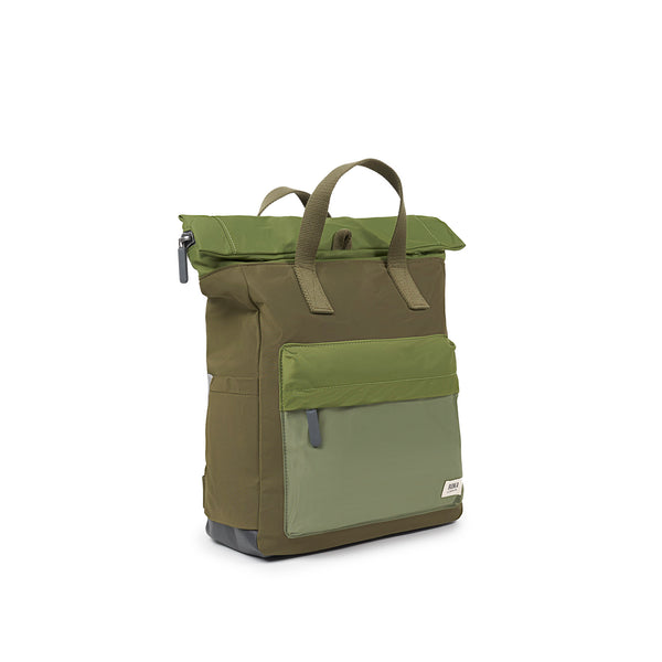 Roka London Canfield Roll Top Backpack In Military Tonal