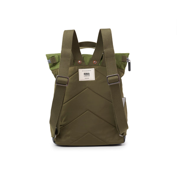Roka London Canfield Roll Top Backpack In Military Tonal