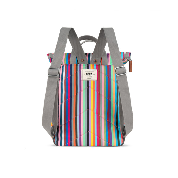 Roka London Canfield Roll Top Backpack In Multi Stripe