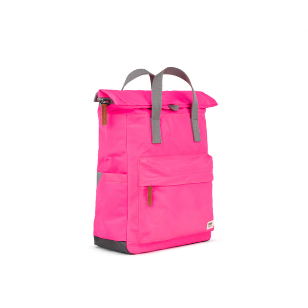 Roka London Canfield Roll Top Backpack In Neon Pink