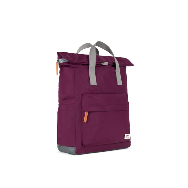 Roka London Canfield Roll Top Backpack In Royal Burgundy