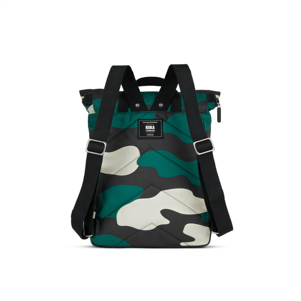 Roka London Canfield Roll Top Backpack In Urban Rose Camo