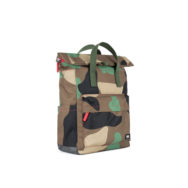 Roka London Canfield Roll Top Backpack In Vintage Camo