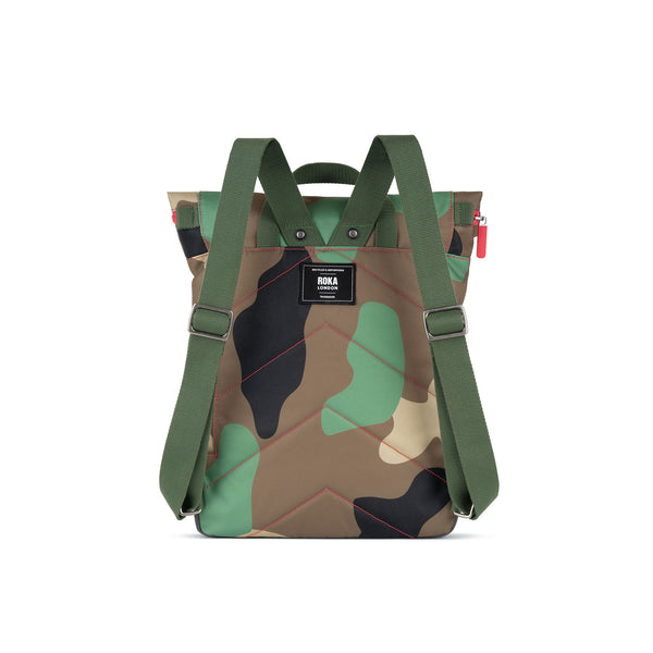 Roka London Canfield Roll Top Backpack In Vintage Camo