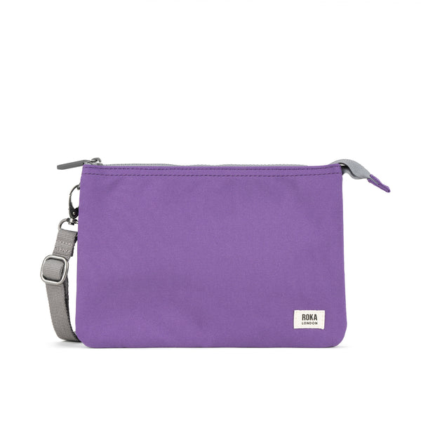 roka london Carnaby Crossbody Bag in Imperial Purple