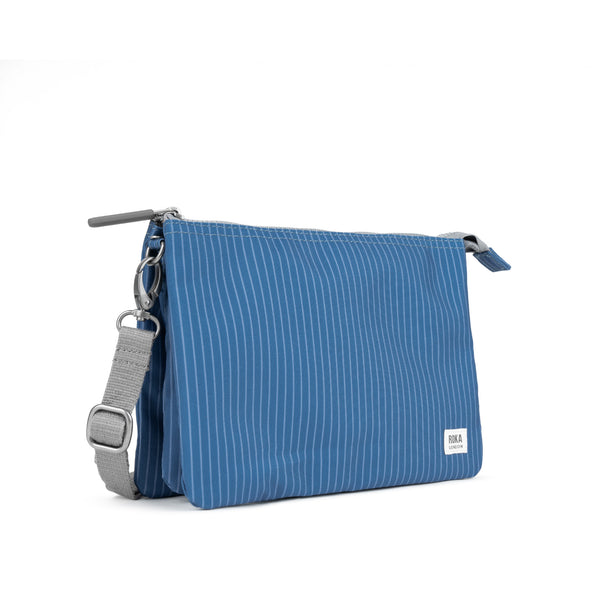 Roka London Carnaby Crossbody Bag In Medium Wash Denim