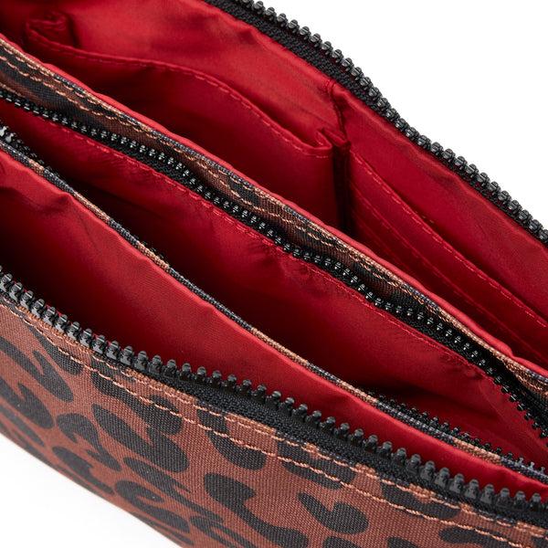 Roka London Carnaby Crossbody Bag In Scarlet Leopard