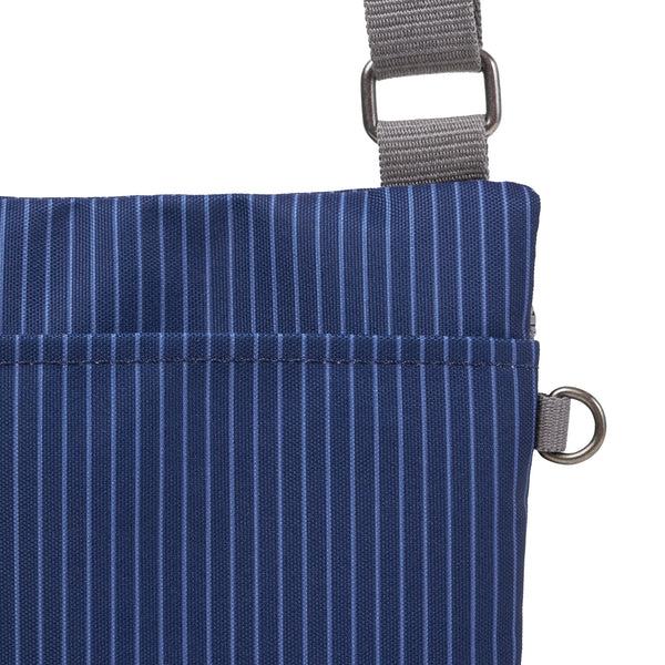 Roka London Chelsea B Crossbody Bag In Dark Denim Pinstripe