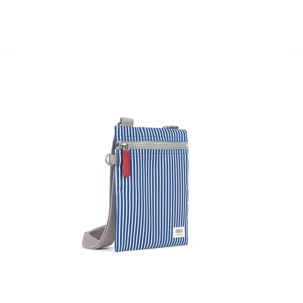 Roka London Chelsea Pocket Sling Bag In Blue Hickory