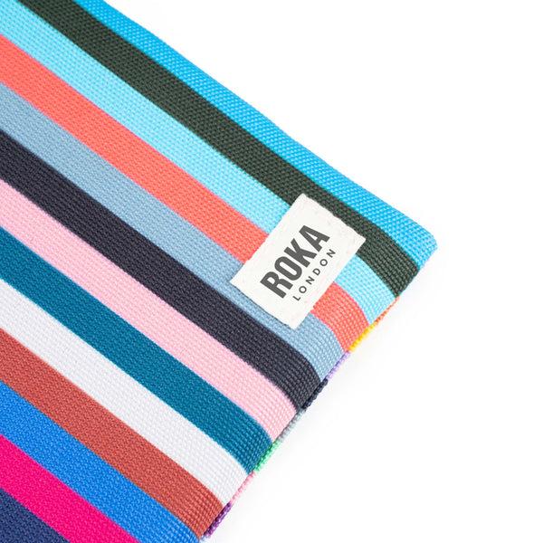 Roka London Chelsea Pocket Sling Bag In Multi Stripe