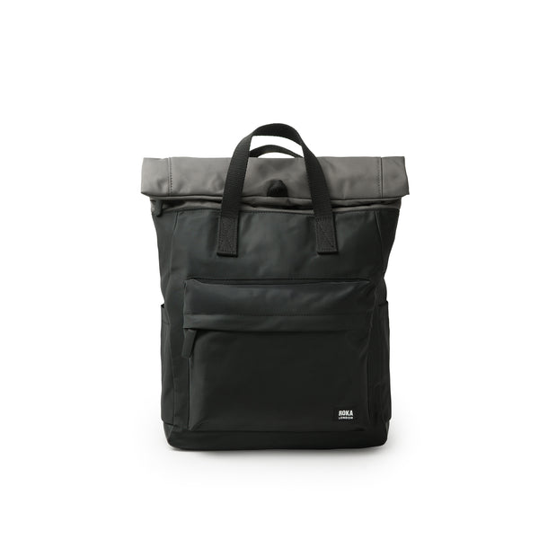 roka london Creative Waste Canfield Backpack in Black/Graphite