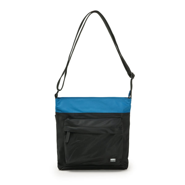 roka london Creative Waste Kennington Crossbody in Black/Seaport