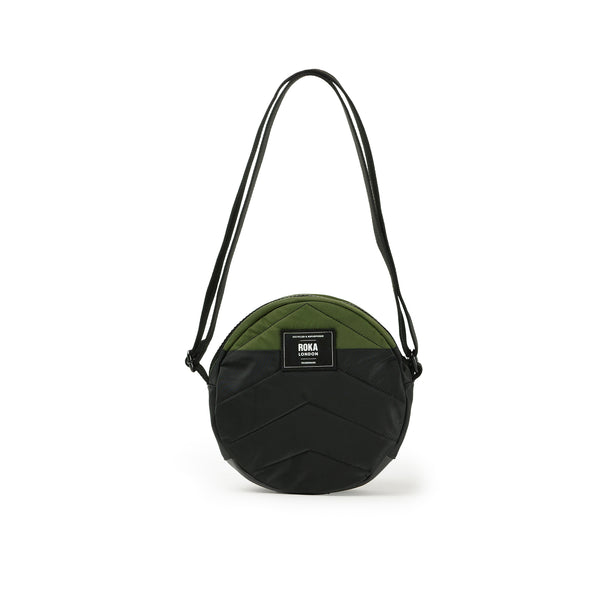 Roka London Creative Waste Paddington Crossbody In Black/Avocado