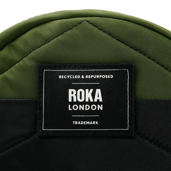 Roka London Creative Waste Paddington Crossbody In Black/Avocado
