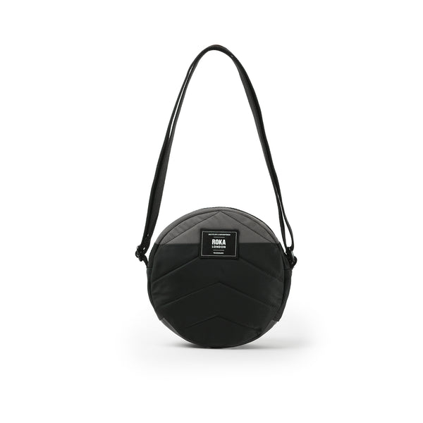 Roka London Creative Waste Paddington Crossbody In Black/Graphite