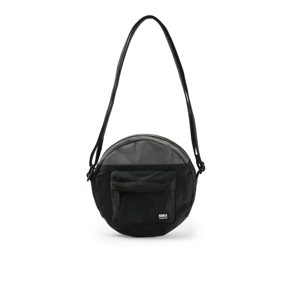 roka london Creative Waste Paddington Crossbody in Black/Graphite