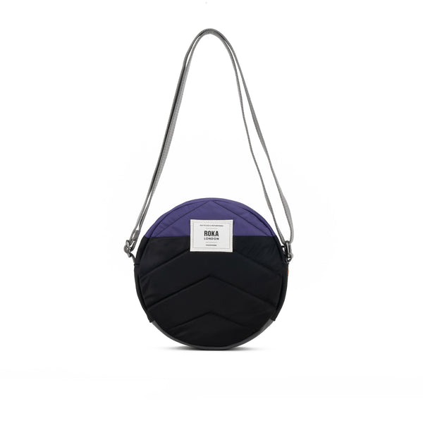 Roka London Creative Waste Paddington Crossbody In Black/Mulberry