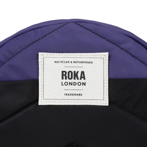 Roka London Creative Waste Paddington Crossbody In Black/Mulberry