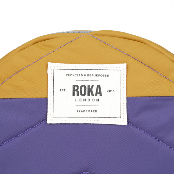 Roka London Creative Waste Paddington Crossbody In Black/Mulberry