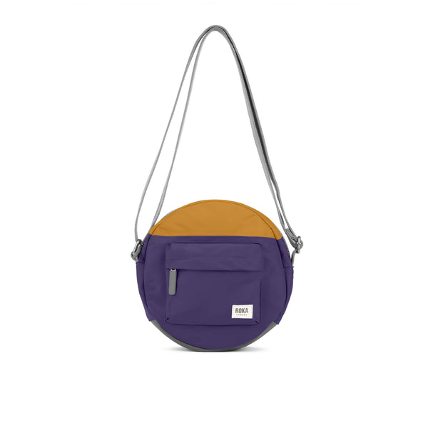 roka london Creative Waste Paddington Crossbody in Black/Mulberry