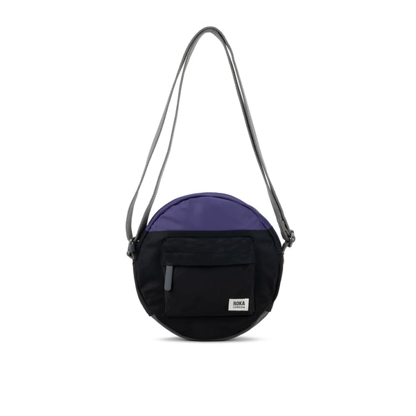 roka london Creative Waste Paddington Crossbody in Black/Mulberry