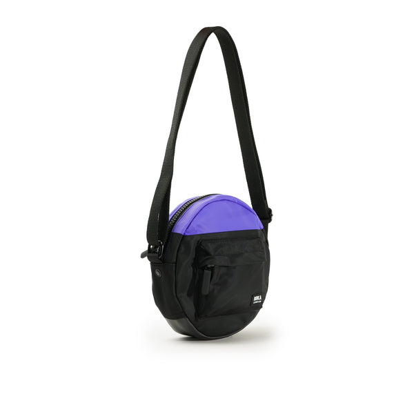 Roka London Creative Waste Paddington Crossbody In Black/Simple Purple