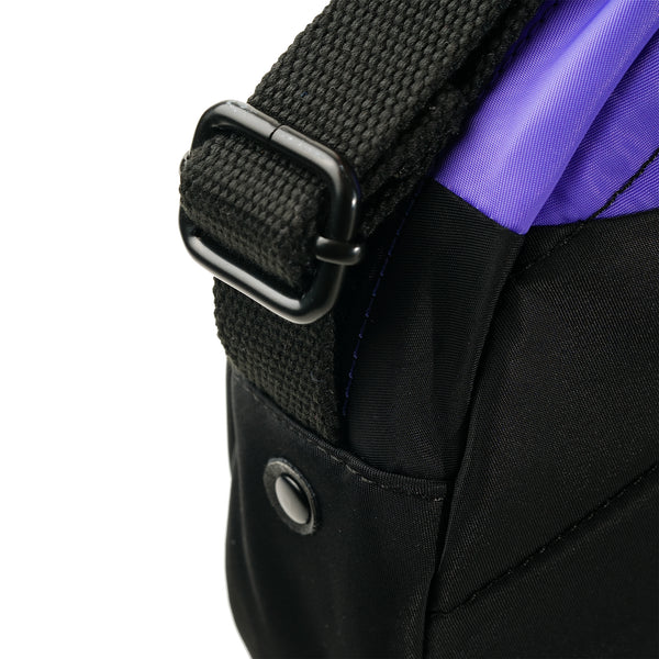 Roka London Creative Waste Paddington Crossbody In Black/Simple Purple
