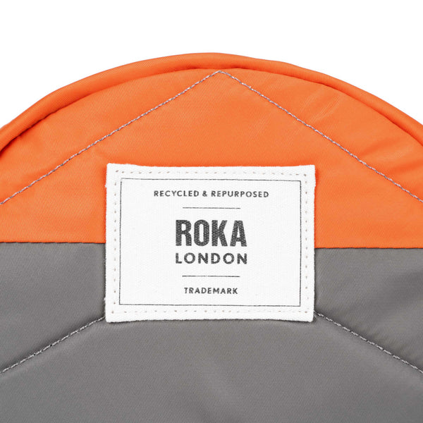 Roka London Creative Waste Paddington Crossbody In Graphite/Burnt Orange