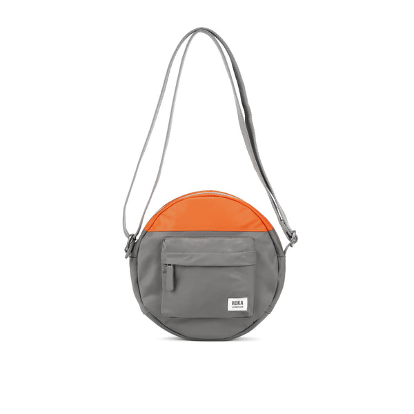 roka london Creative Waste Paddington Crossbody in Graphite/Burnt Orange