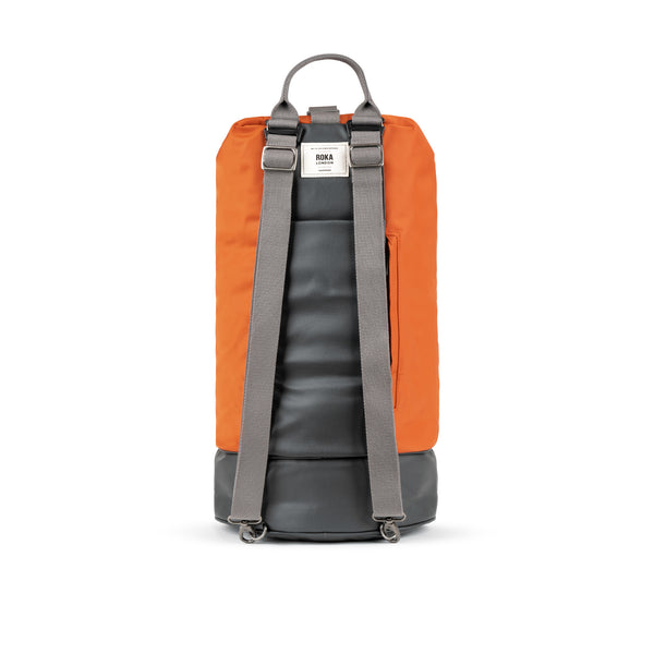 Roka London Heathrow Duffle Bag Backpack In Burnt Orange