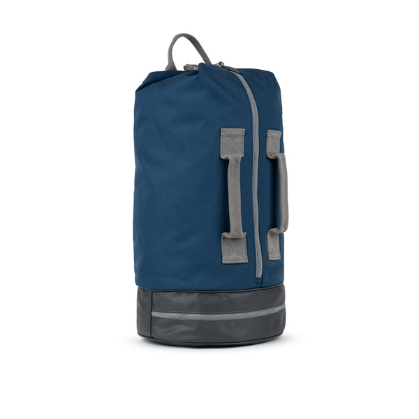 Roka London Heathrow Duffle Bag Backpack In Deep Blue