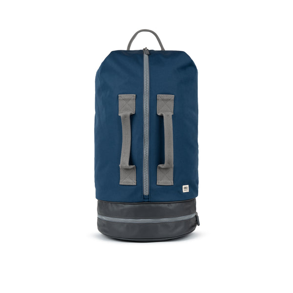 roka london Heathrow Duffle Bag Backpack in Deep Blue