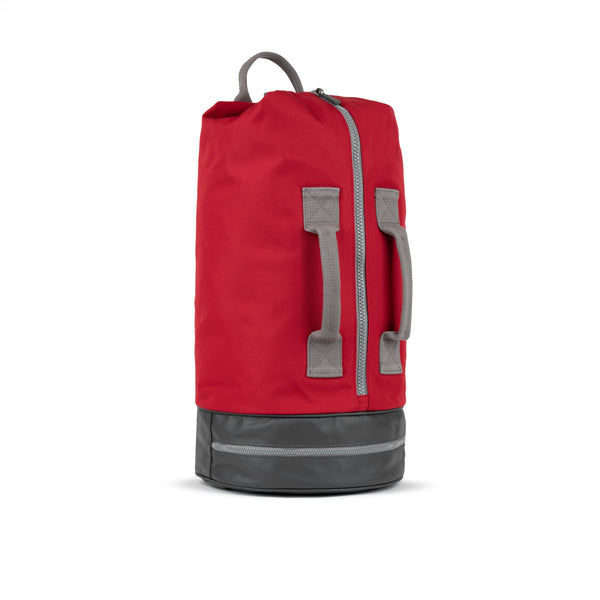 Roka London Heathrow Duffle Bag Backpack In Mars Red