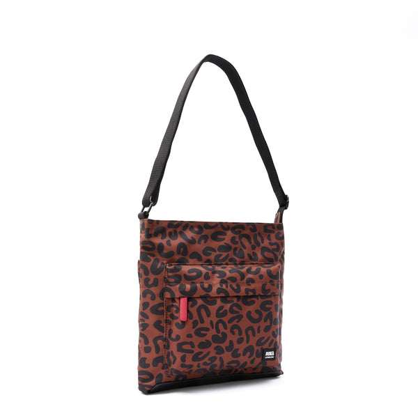 Roka London Kennington Crossbody In Scarlet Leopard