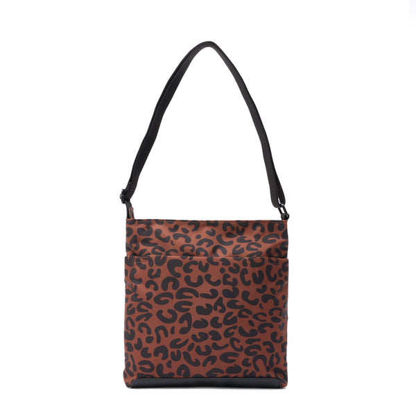 Roka London Kennington Crossbody In Scarlet Leopard
