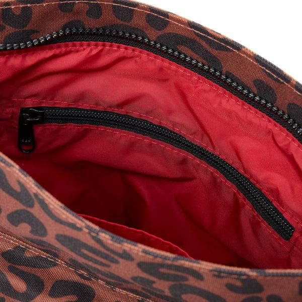 Roka London Kennington Crossbody In Scarlet Leopard