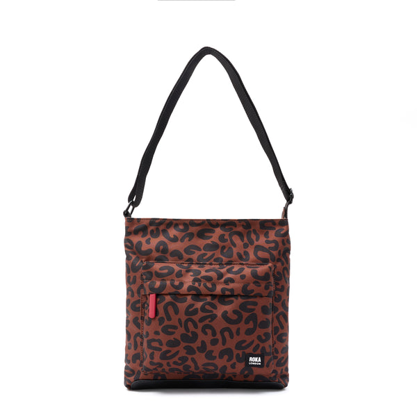 roka london Kennington Crossbody in Scarlet Leopard