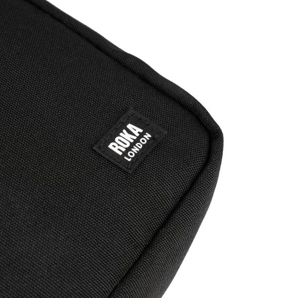 Roka London All Black Bond Pocket Crossbody In Ash
