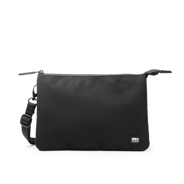 roka london All Black Carnaby Crossbody in Ash