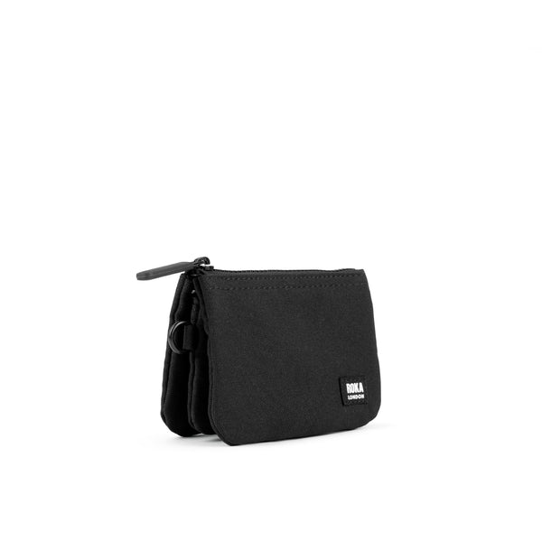 Roka London All Black Carnaby Wallet In Ash