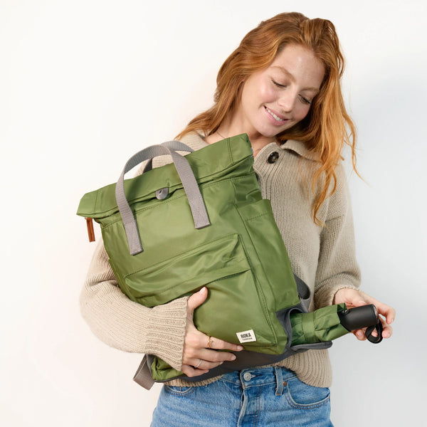 roka London Bayswater Umbrella Backpack In Avocado