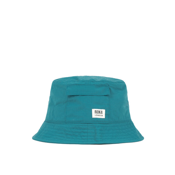 roka london Bedford Bucket Hat in Teal