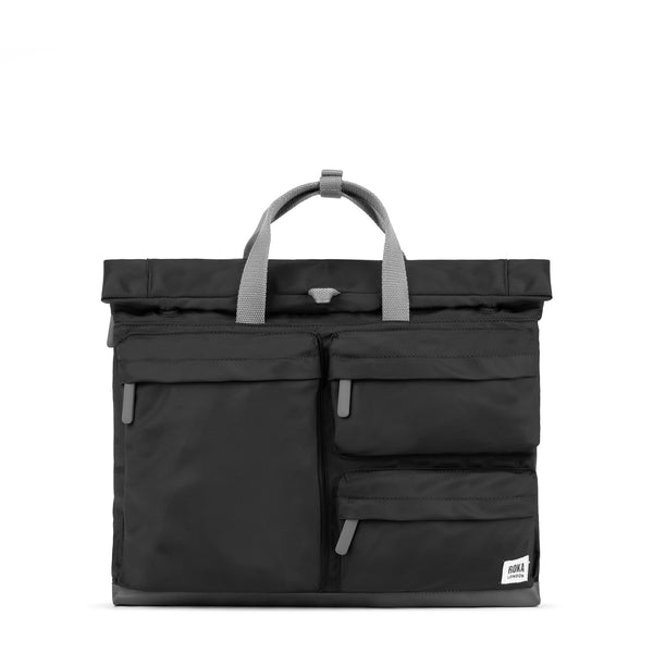 roka london Blackfriars Messenger Bag in Black