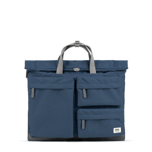 roka london Blackfriars Messenger Bag in Deep Blue