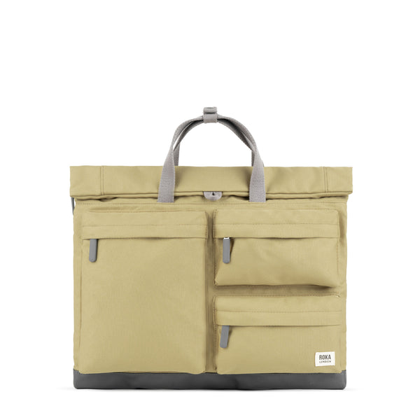 roka london Blackfriars Messenger Bag in Khaki