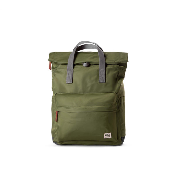 roka london Canfield Roll Top Backpack in Avocado